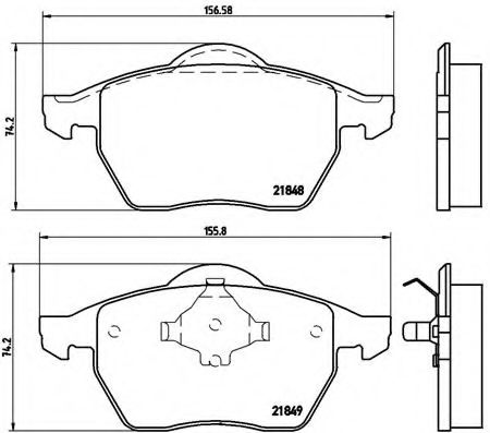 BREMBO - P 85 039 - Комплект тормозных колодок, дисковый тормоз (Тормозная система)