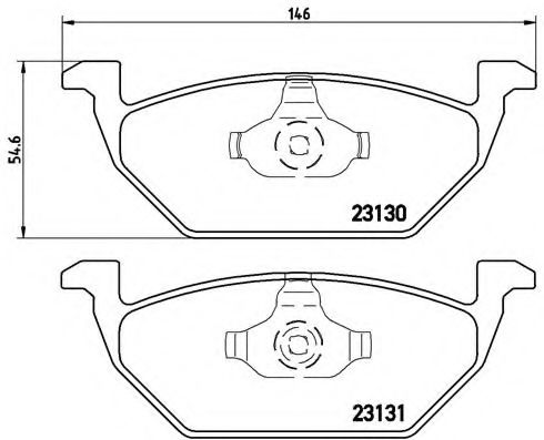 BREMBO - P 85 041 - Комплект тормозных колодок, дисковый тормоз (Тормозная система)