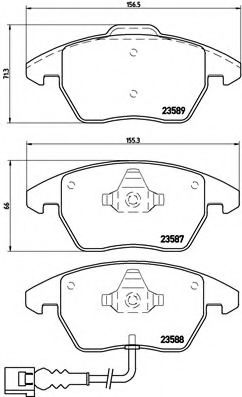 BREMBO - P 85 075 - Комплект тормозных колодок, дисковый тормоз (Тормозная система)