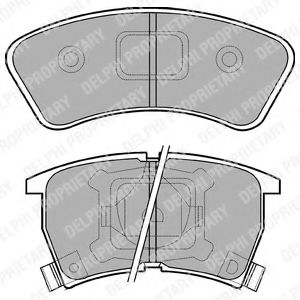 DELPHI - LP552 - Комплект тормозных колодок, дисковый тормоз (Тормозная система)
