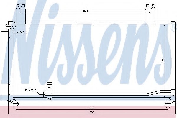 NISSENS - 940080 - Конденсатор, кондиционер (Кондиционер)