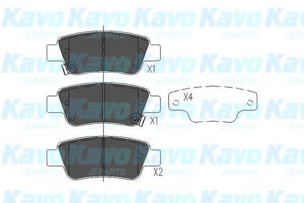 KAVO PARTS - KBP-2042 - Комплект тормозных колодок, дисковый тормоз (Тормозная система)