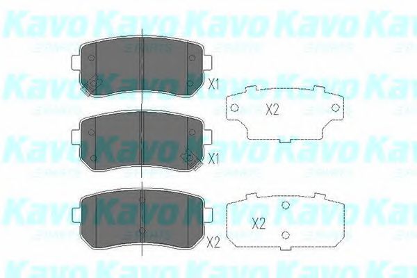 KAVO PARTS - KBP-4007 - Комплект тормозных колодок, дисковый тормоз (Тормозная система)