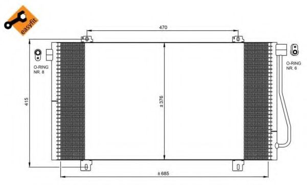 NRF - 350030 - Конденсатор, кондиционер (Кондиционер)