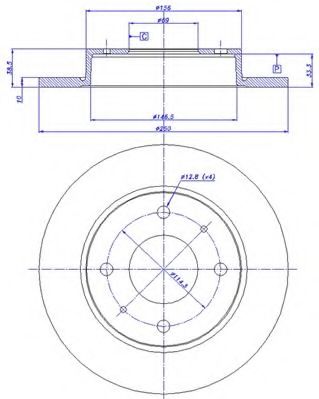 CAR - 142.1012 - Тормозной диск (Тормозная система)