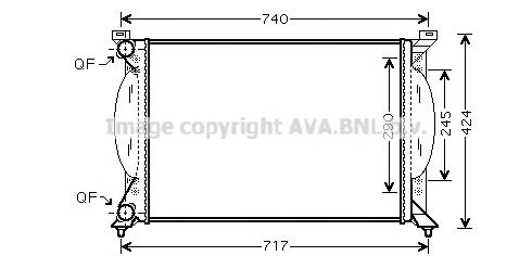 AVA QUALITY COOLING - AI2201 - Радиатор, охлаждение двигателя (Охлаждение)