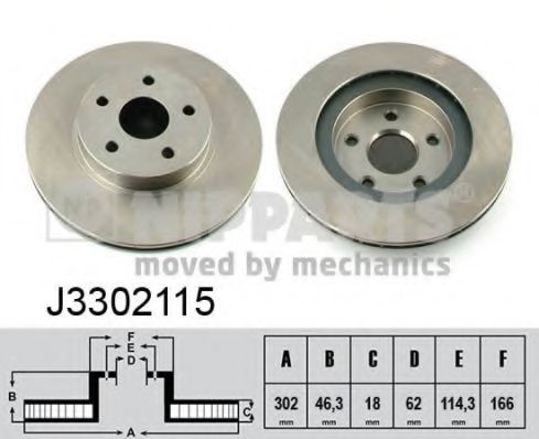 NIPPARTS - J3302115 - Тормозной диск (Тормозная система)