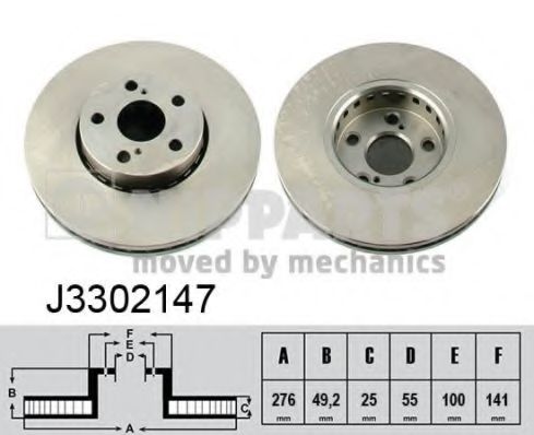 NIPPARTS - J3302147 - Тормозной диск (Тормозная система)