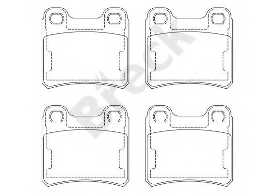 BRECK - 21140 00 704 00 - Комплект тормозных колодок, дисковый тормоз (Тормозная система)