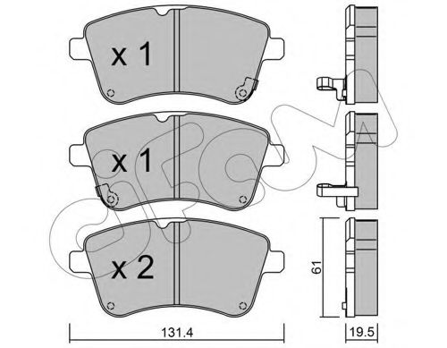 CIFAM - 822-913-0 - Комплект тормозных колодок, дисковый тормоз (Тормозная система)