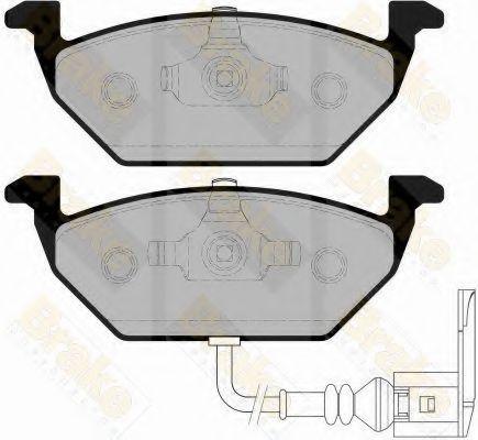 BRAKE ENGINEERING - PA1289 - Комплект тормозных колодок, дисковый тормоз (Тормозная система)