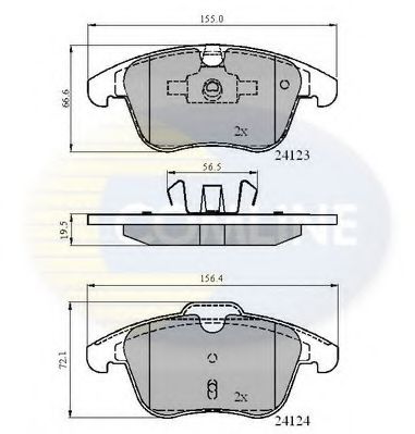 COMLINE - CBP01591 - Комплект тормозных колодок, дисковый тормоз (Тормозная система)