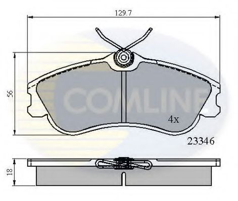 COMLINE - CBP0892 - Комплект тормозных колодок, дисковый тормоз (Тормозная система)