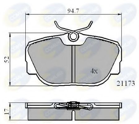 COMLINE - CBP0361 - Комплект тормозных колодок, дисковый тормоз (Тормозная система)