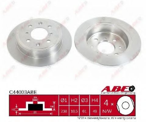 ABE - C44003ABE - Тормозной диск (Тормозная система)