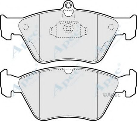 APEC BRAKING - PAD847 - Комплект тормозных колодок, дисковый тормоз (Тормозная система)