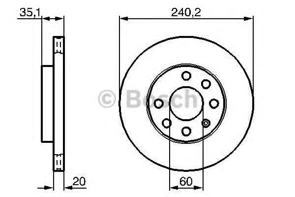 BOSCH - 0 986 479 190 - Тормозной диск (Тормозная система)