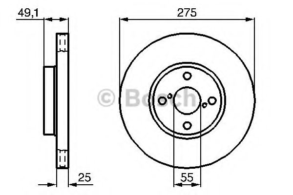 BOSCH - 0 986 479 245 - Тормозной диск (Тормозная система)