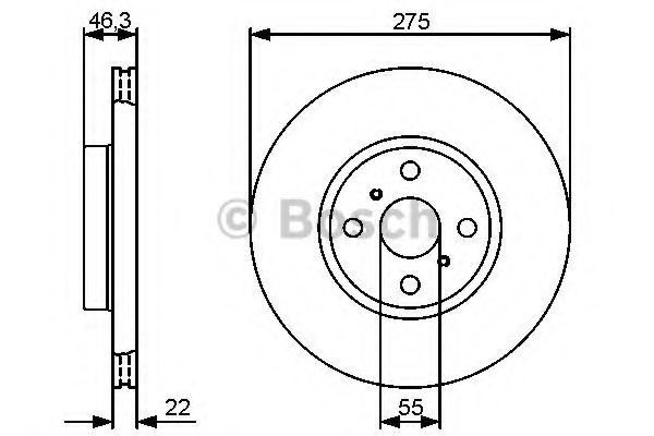 BOSCH - 0 986 479 431 - Тормозной диск (Тормозная система)