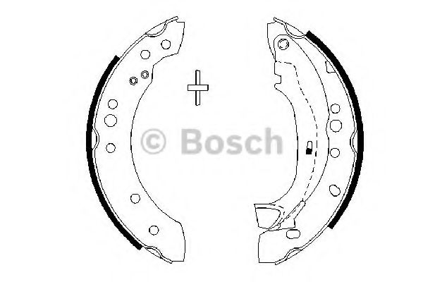 BOSCH - 0 986 487 664 - Комплект тормозных колодок (Тормозная система)