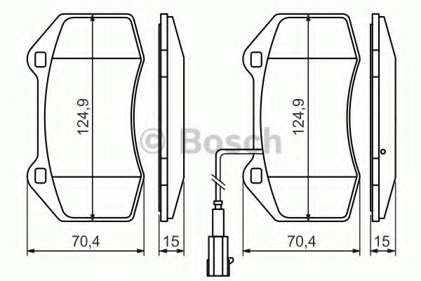 BOSCH - 0 986 494 228 - Комплект тормозных колодок, дисковый тормоз (Тормозная система)