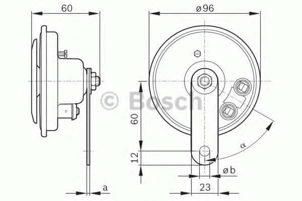 BOSCH - 0 986 320 111 - Звуковой сигнал (Сигнализация)