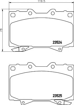 HELLA PAGID - 8DB 355 009-371 - Комплект тормозных колодок, дисковый тормоз (Тормозная система)