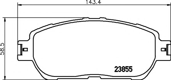 HELLA PAGID - 8DB 355 014-441 - Комплект тормозных колодок, дисковый тормоз (Тормозная система)