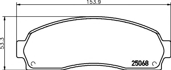 HELLA PAGID - 8DB 355 015-361 - Комплект тормозных колодок, дисковый тормоз (Тормозная система)