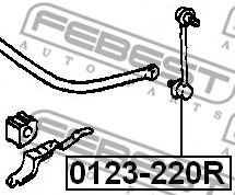 FEBEST - 0123-220R - Тяга / стойка, стабилизатор (Подвеска колеса)