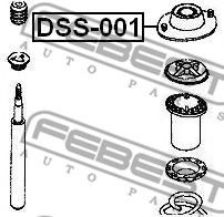 FEBEST - DSS-001 - Подвеска, амортизатор (Подвеска / амортизация)