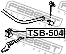 FEBEST - TSB-504 - Опора, стабилизатор (Подвеска колеса)