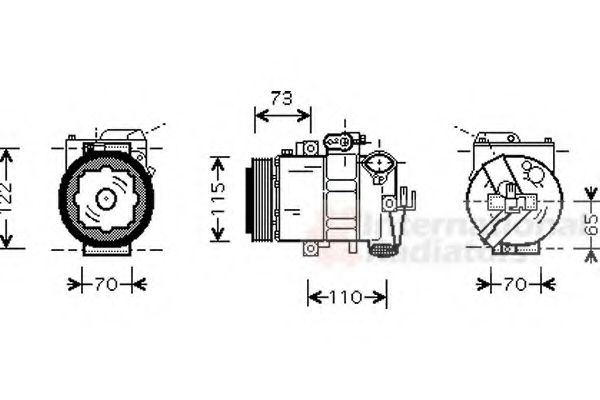 VAN WEZEL - 7600K018 - Компрессор, кондиционер (Кондиционер)