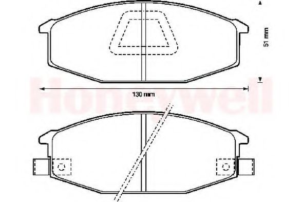 BENDIX - 572315B - Комплект тормозных колодок, дисковый тормоз