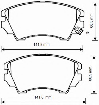 BENDIX - 573270B - Комплект тормозных колодок, дисковый тормоз