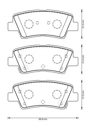 BENDIX - 573369B - Комплект тормозных колодок, дисковый тормоз