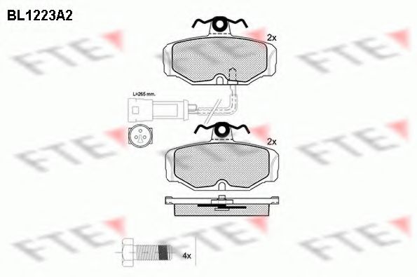 FTE - BL1223A2 - Комплект тормозных колодок, дисковый тормоз (Тормозная система)