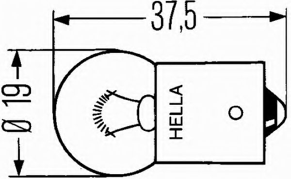 HELLA - 8GA 002 071-121 - Лампа накаливания, фонарь указателя поворота (Сигнализация)