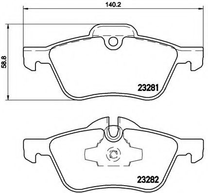 BREMBO - P 06 030 - Комплект тормозных колодок, дисковый тормоз (Тормозная система)