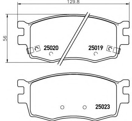 BREMBO - P 30 069 - Комплект тормозных колодок, дисковый тормоз (Тормозная система)