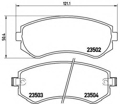 BREMBO - P 56 039 - Комплект тормозных колодок, дисковый тормоз (Тормозная система)