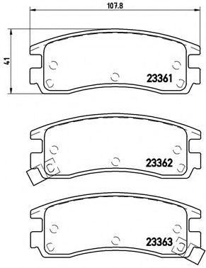 BREMBO - P 59 027 - Комплект тормозных колодок, дисковый тормоз (Тормозная система)