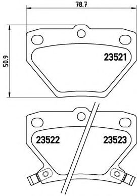 BREMBO - P 83 052 - Комплект тормозных колодок, дисковый тормоз (Тормозная система)