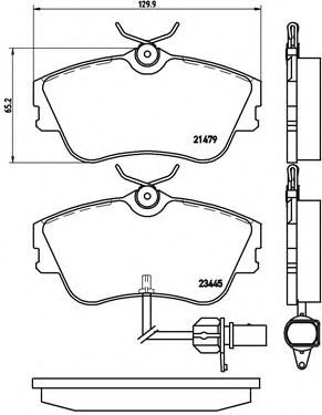 BREMBO - P 85 050 - Комплект тормозных колодок, дисковый тормоз (Тормозная система)