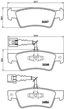 BREMBO - P 85 068 - Комплект тормозных колодок, дисковый тормоз (Тормозная система)