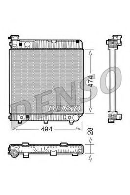 DENSO - DRM17002 - Радиатор, охлаждение двигателя (Охлаждение)