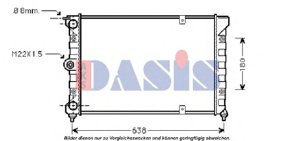 AKS DASIS - 040380N - Радиатор, охлаждение двигателя (Охлаждение)