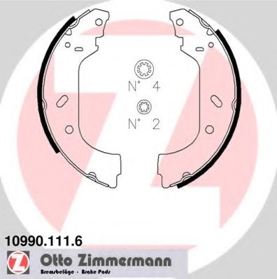 ZIMMERMANN - 10990.111.6 - Комплект тормозных колодок (Тормозная система)