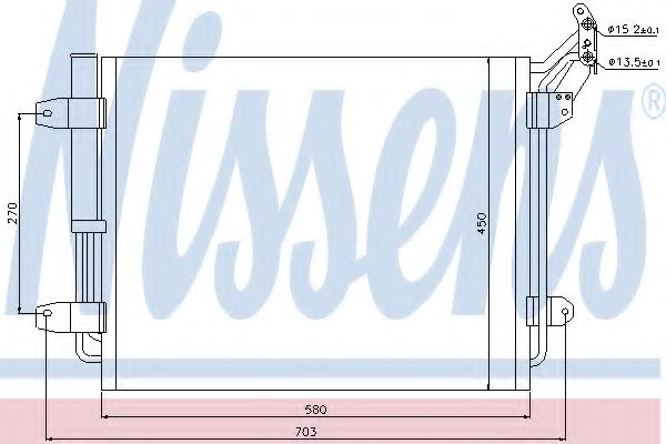 NISSENS - 940138 - Конденсатор, кондиционер (Кондиционер)