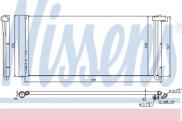 NISSENS - 940358 - Конденсатор, кондиционер (Кондиционер)